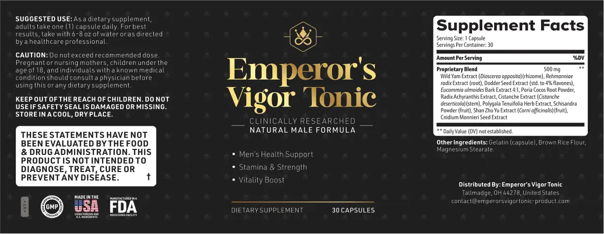 Emperors Vigor Tonic benifits